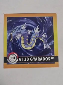 VINTAGE 1999 GYARADOS Artbox Stickers Series 1 #130 POKEMON - Image 1