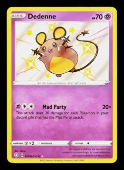 Pokemon TCG Dedenne Sv051/Sv122 Shiny Rare Holo - Image 1
