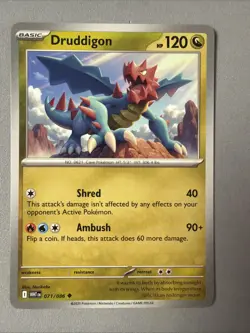 Pokemon TCG * SV White Flare * 071/086 Druddigon Uncommon * FRESH PK - Image 1