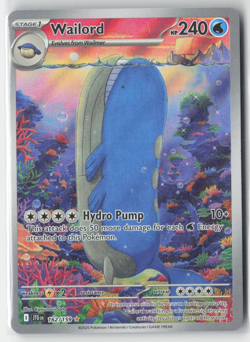 Wailord #162/159 Journey Together Full Art Illustration Rare Holo Pokemon TCG - Image 1