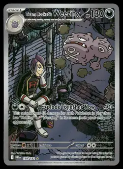 Pokemon Cards Team Rocket's Weezing 199/182 Destined Rivals Illustration Rare NM - Image 1