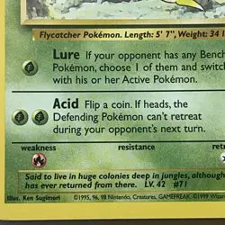 Victreebel Pokemon Card 32/130 Base Set 2 Non Holo Rare Unlimited Vintage - Image 3