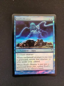 Fool's Demise FOIL Time Spiral PLD Blue Uncommon MAGIC MTG CARD - Image 1