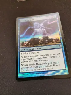 Fool's Demise FOIL Time Spiral PLD Blue Uncommon MAGIC MTG CARD - Image 2