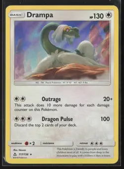 Drampa Holo Rare SM - Ultra Prism 117/156 NM Pokemon Card - Image 1