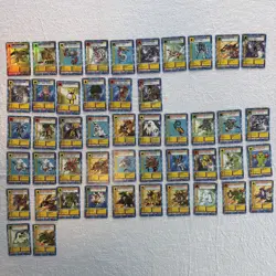 Digimon Trading Card Lot of 79 Digi Battle Series Some 1st Edition and Holos '99 - Image 1