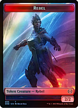 Cat Rebel 001/005 Foil Token Phyrexia: All Will Be One MTG - Image 2