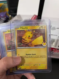 RARE PROMO Near Mint 30th Anniversary Pikachu (Cosmo Holo) 051/162 Pokemon TCG - Image 1