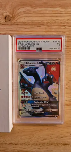 Pokemon Charizard GX SV49/SV94 Hidden Fates Shiny Vault Full Art Holo Rare (HP) - Image 4