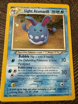 Light Azumarill #13/105 - Neo Destiny - Holo Rare - MP Played - Pokemon - Image 1