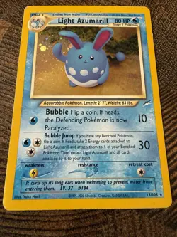Light Azumarill #13/105 - Neo Destiny - Holo Rare - MP Played - Pokemon - Image 3