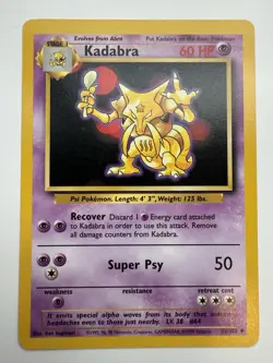 Pokemon TCG - Kadabra - 32/102 - Uncommon Unlimited - Base Set - Near Mint - Image 1