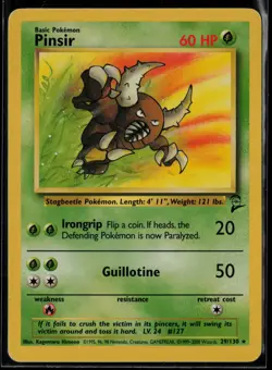 Pinsir 29/130 Rare Base Set 2 Pokemon Moderately Played - Image 1