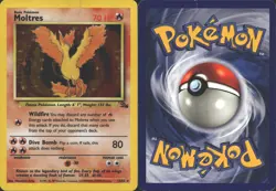 MOLTRES 12/62 HOLO RARE FOSSIL POKEMON UNLIMITED HOLO MP - Image 1