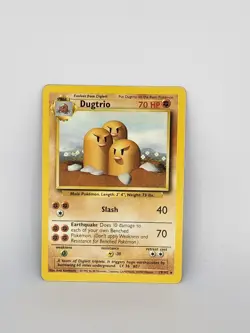 Pokemon Dugtrio 019/102 Base Set Rare Regular 70 HP Slash Earthquake LP - Image 1