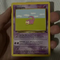Pokemon TCG Slowpoke Fossil 55/62 Unlimited 1999-2000 Wizards Base Set - Image 1