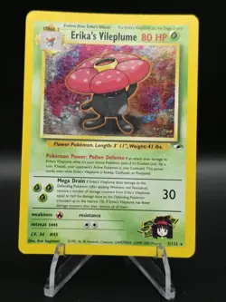 Erika's Vileplume Gym Heroes Holo Rare 5/132 Stage 2 80 HP 1999 English - Image 1