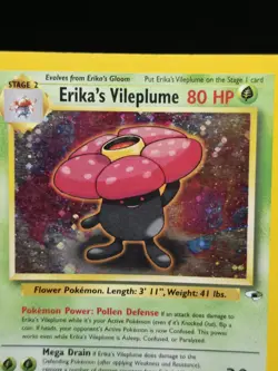 Erika's Vileplume Gym Heroes Holo Rare 5/132 Stage 2 80 HP 1999 English - Image 4