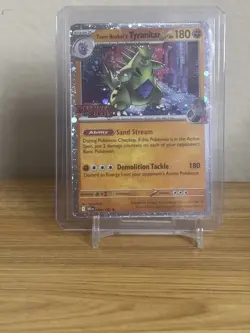 Pokemon TCG Team Rocket’s Tyranitar 096/182 Destined Rivals Stamped Promo - Image 1