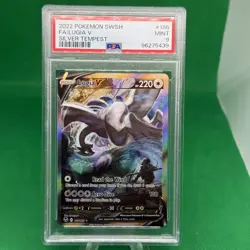 2022 POKEMON SWORD & SHIELD SILVER TEMPEST #186 FULL ART/LUGIA V PSA 9 - Image 1