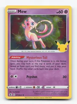 Pokemon TCG - Mew 011/025 Near Mint Holo Rare Celebrations - Image 1