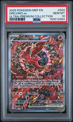 2025 POKEMON MEP EN-ME BLACK STAR PROMO #024 ORICORIO EX PSA 10 - Image 1