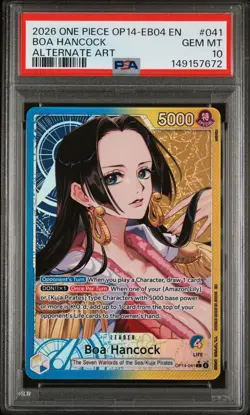 2026 ONE PIECE OP14-041 THE AZURE SEA'S SEVEN BOA HANCOCK ALTERNATE PSA 10 - Image 1