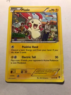 XY - Furious Fists 31/111 Plusle Pokemon Trading Card 2014 HP - Image 1
