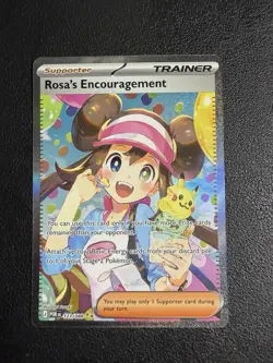 Pokemon Full Art Trainer-Supporter Rosa's Encouragement 123/088 POR Card - Image 1