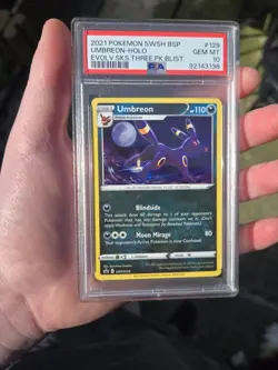 Pokemon Umbreon SWSH129 Black Star Promo 2021 Holo Card TCG Psa 10 - Image 1