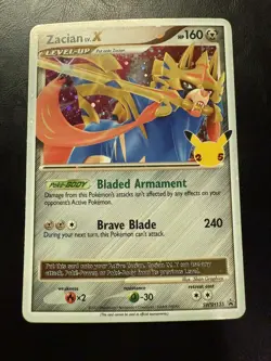Zacian LV. X SWSH135 NM 2021 Pokemon Sword & Shield 25th Celebrations Promo Card - Image 1