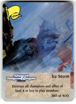 Spellfire CCG Common Card Ice Storm - 1st Edition 380 of 400 NM - Image 1
