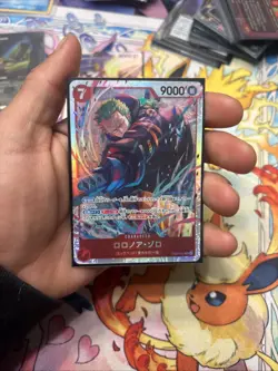 Bandai One Piece CCG Roronoa Zoro EB04-007 Holo Japanese Card - Image 1