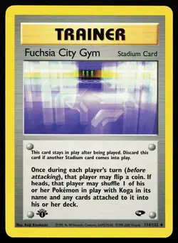 Fuchsia City Gym 114/132 Uncommon 1st Edition Gym Challenge Pokemon Card - Image 1