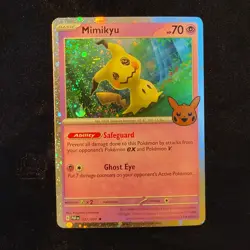 Pokemon TCG Mimikyu Cosmos Rare Card #37/91 Halloween Trick or Trade 2024 MINT - Image 1