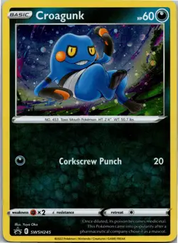 Croagunk - (Cosmos Holo) - SWSH: Sword & Shield Promo Cards SWSH245 - Promo - Ho - Image 1