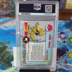 Topps Chrome Pokemon TCG Abra #63 Foil PSA 8 Graded Card 2000 Topps 13+ - Image 2