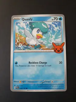 Pokemon Trick Or Trade 2024 Quaxly Common Card 050/193 - Image 1