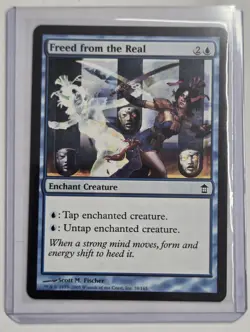 Freed from the Real MTG, Saviors of Kamigawa Magic the Gathering Blue Enchant - Image 3