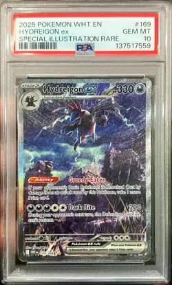 Pokemon White Flare Hydreigon Ex Special Illustration Rare 169/086 SIR PSA 10 - Image 1