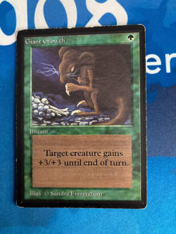 1x MTG Giant Growth Beta Edition Magic: The Gathering Moderate Play - Image 1