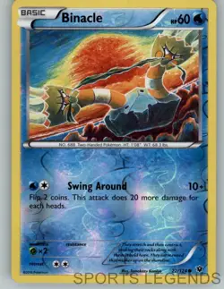 2016 pokemon Fates Collide reverse holo Binacle 22/124 - Image 1