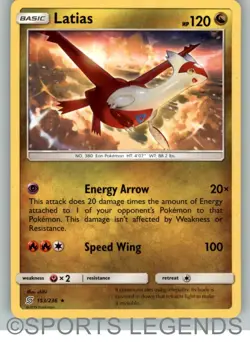 2019 pokemon Unified Minds rare Latias 153/236 - Image 1