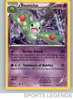 2013 pokemon Plasma Blast rare Reuniclus 44/101 - Image 1
