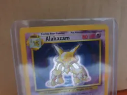 Alakazam 1/102 Holo Rare 1999 Pokemon base set WOTC Unlimited Lp - Image 2