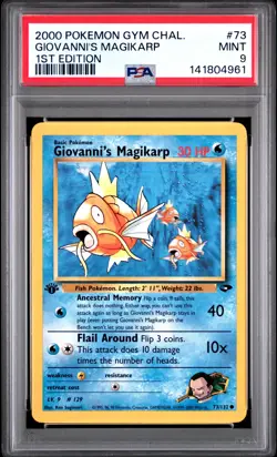 2000 Pokemon Gym Challenge 1st Edition Giovanni's Magikarp #73 PSA 9 - Image 1