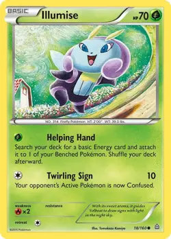 Pokemon TCG Illumise XY Primal Clash 18/160 Common NM/M Grass Firefly - Image 1