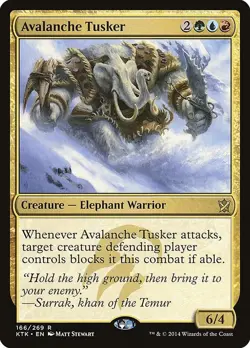 Avalanche Tusker Foil NM #166 Khans of Tarkir MTG - Image 1