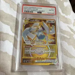 Lugia VSTAR PSA 8 211/195 Pokemon Silver Tempest Secret Rare Holo 2022 - Image 1