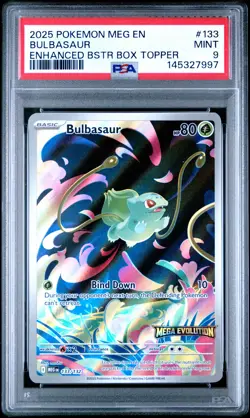 2025 POKEMON MEG EN-MEGA EVOLUTION ENHANCED BOOSTER BOX TOPPER BULBASAUR PSA 9 - Image 1